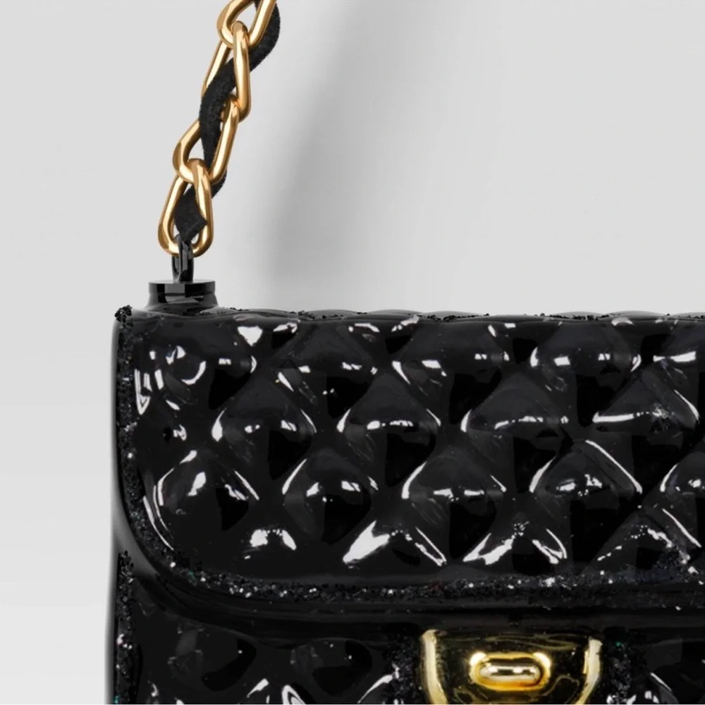 New with tags - Wondershop Black Quilted Chain Link Strap Bag Ornament